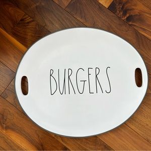 Rae Dunn “Burgers” platter